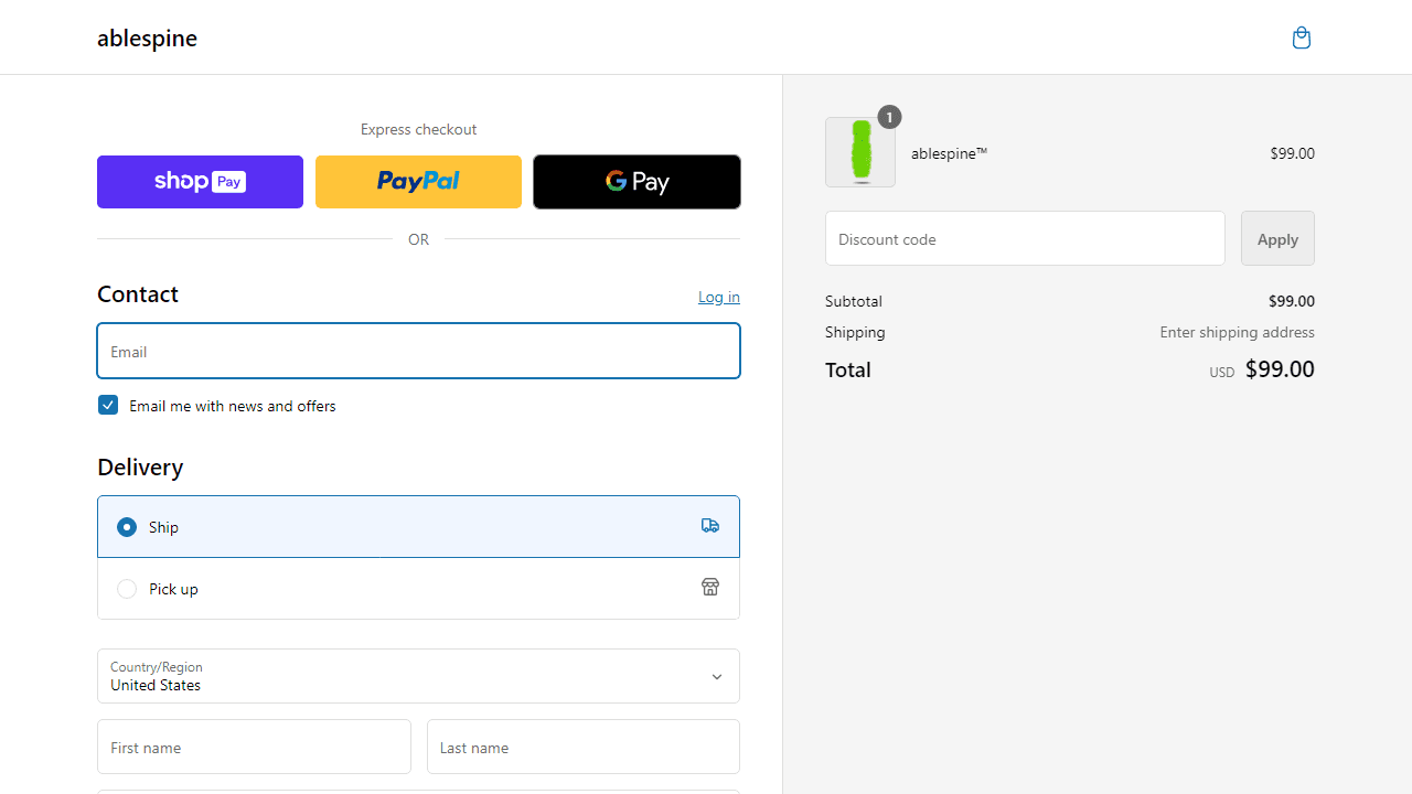 How to apply Ablespine coupon code